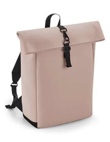 B-BG335-Matte PU Roll-Top Backpack